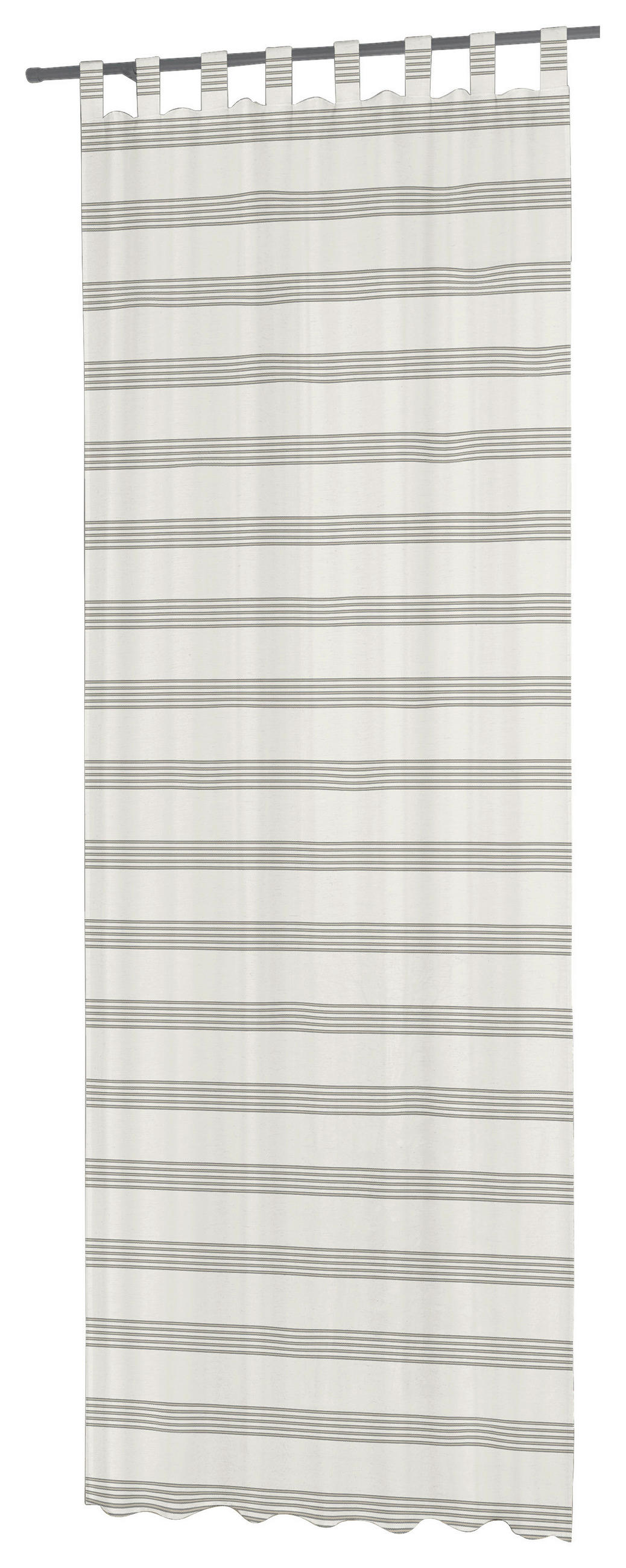 ZÁVĚS S POUTKY, neprůsvitné, 140/245 cm - šedá/přírodní barvy, Basics, textil (140/245cm) - Esposa