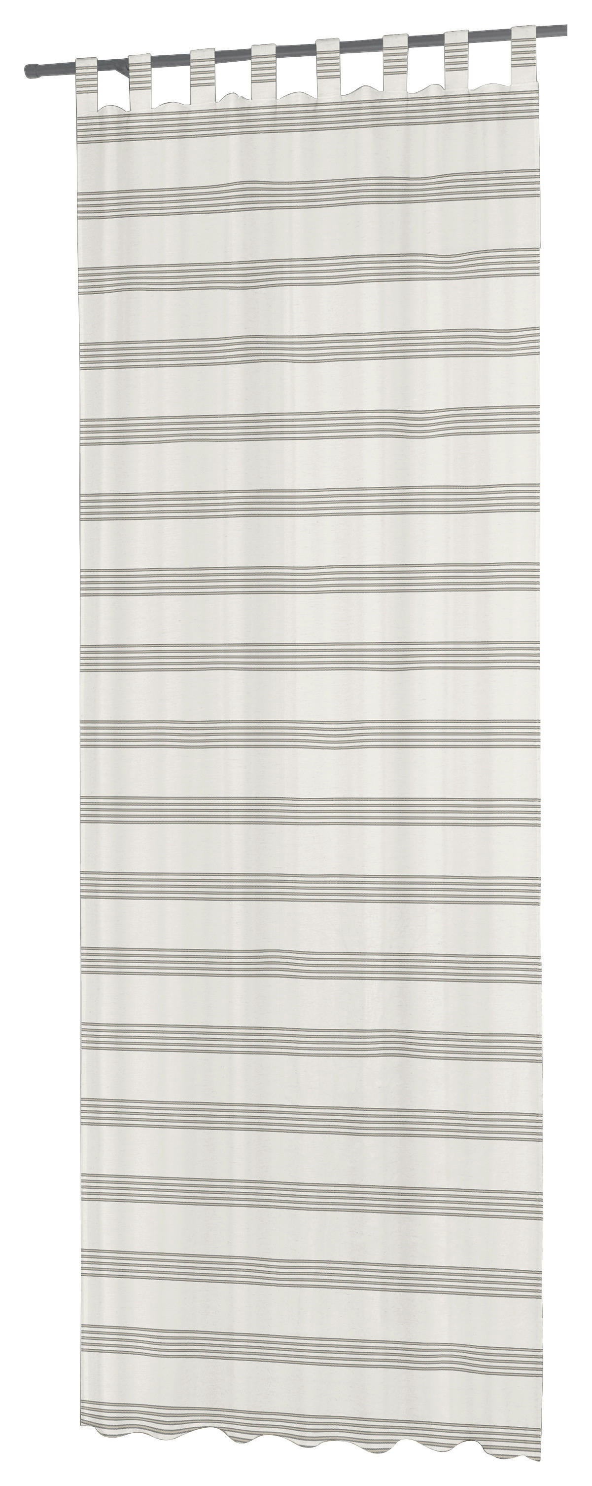 Esposa ZÁVĚS S POUTKY, neprůsvitné, 140/245 cm - šedá, přírodní barvy