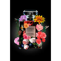 BILD Blumen 80/120 cm  - Multicolor/Schwarz, Design, Kunststoff (80/120cm)