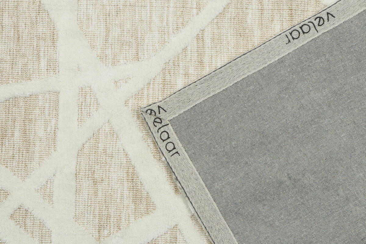 TEPPICH 160/230 cm Verona Weiß, Beige  - Beige/Weiß, Basics, Textil (160/230cm)