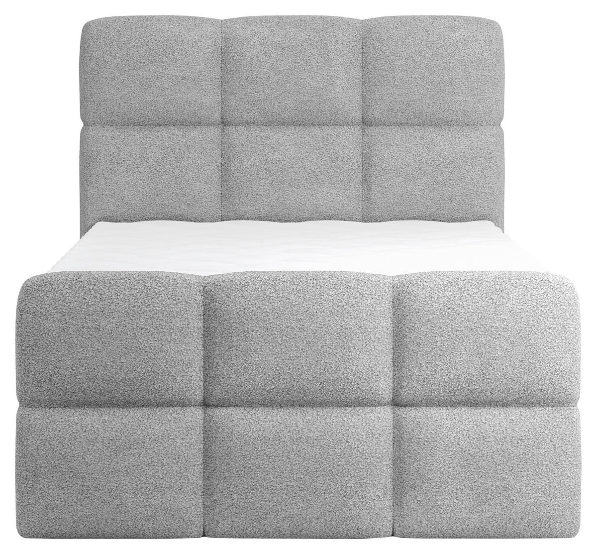 BOXBETT 120/200 cm  in Hellgrau  - Hellgrau/Schwarz, Design, Holzwerkstoff/Kunststoff (120/200cm) - Xora