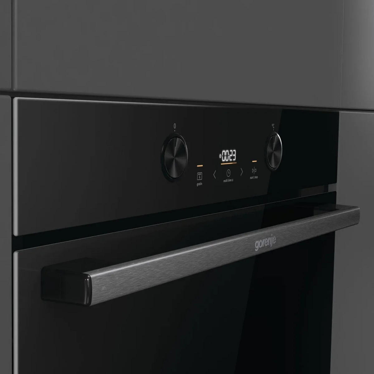BACKOFENSET BSET015DG  - Schwarz, Basics, Glas/Kunststoff (59,5/59,5/56,4cm) - Gorenje