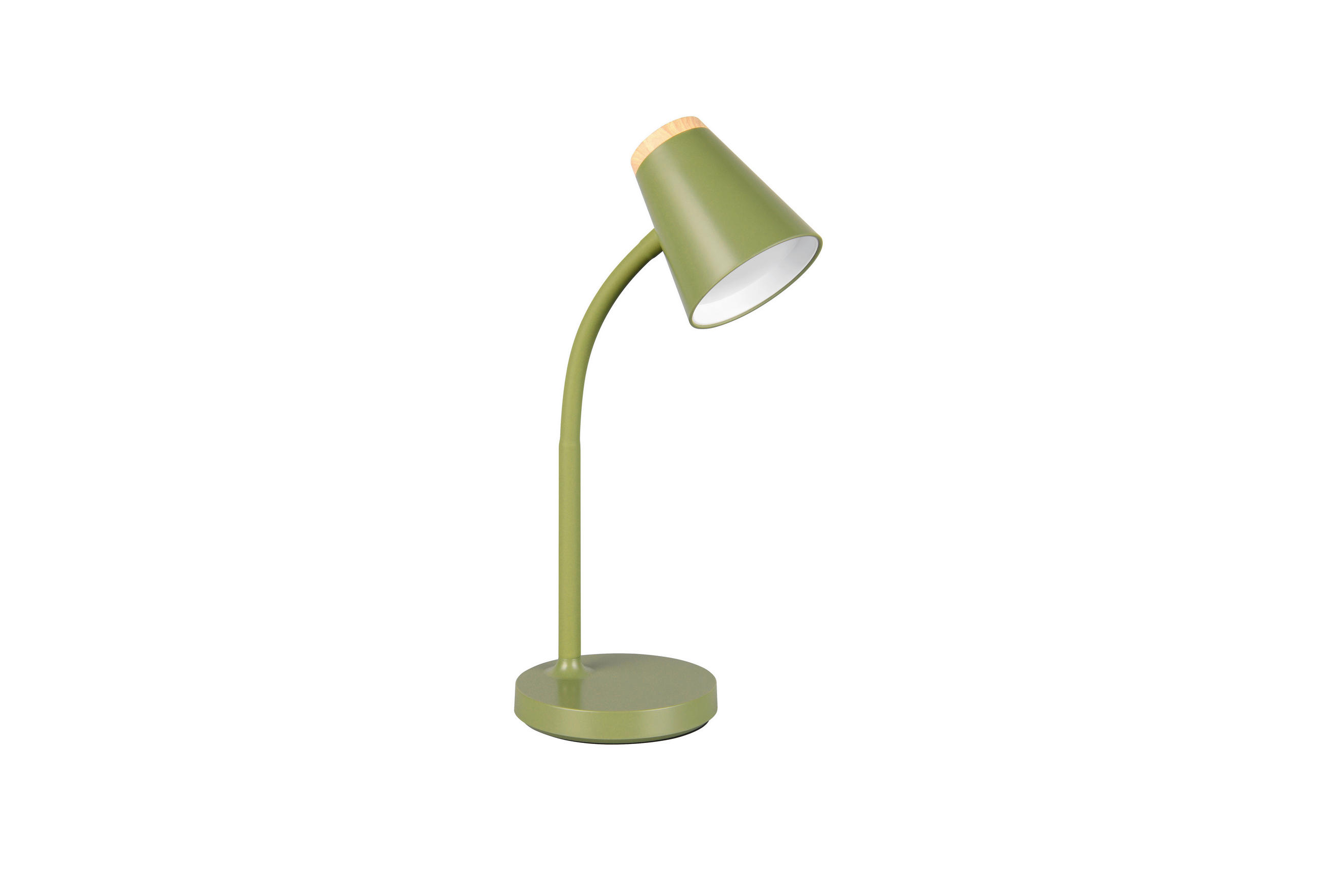 LED BORDSLAMPA - grön/brun, Basics, metall/plast (36/13/23cm)