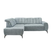 ECKSOFA Mintgrün Chenille  - Schwarz/Mintgrün, MODERN, Textil/Metall (200/261cm) - Livetastic