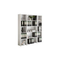 AKTENREGAL 172,6/185,6/33 cm  - Silberfarben/Weiß, MODERN, Holzwerkstoff (172,6/185,6/33cm) - MID.YOU