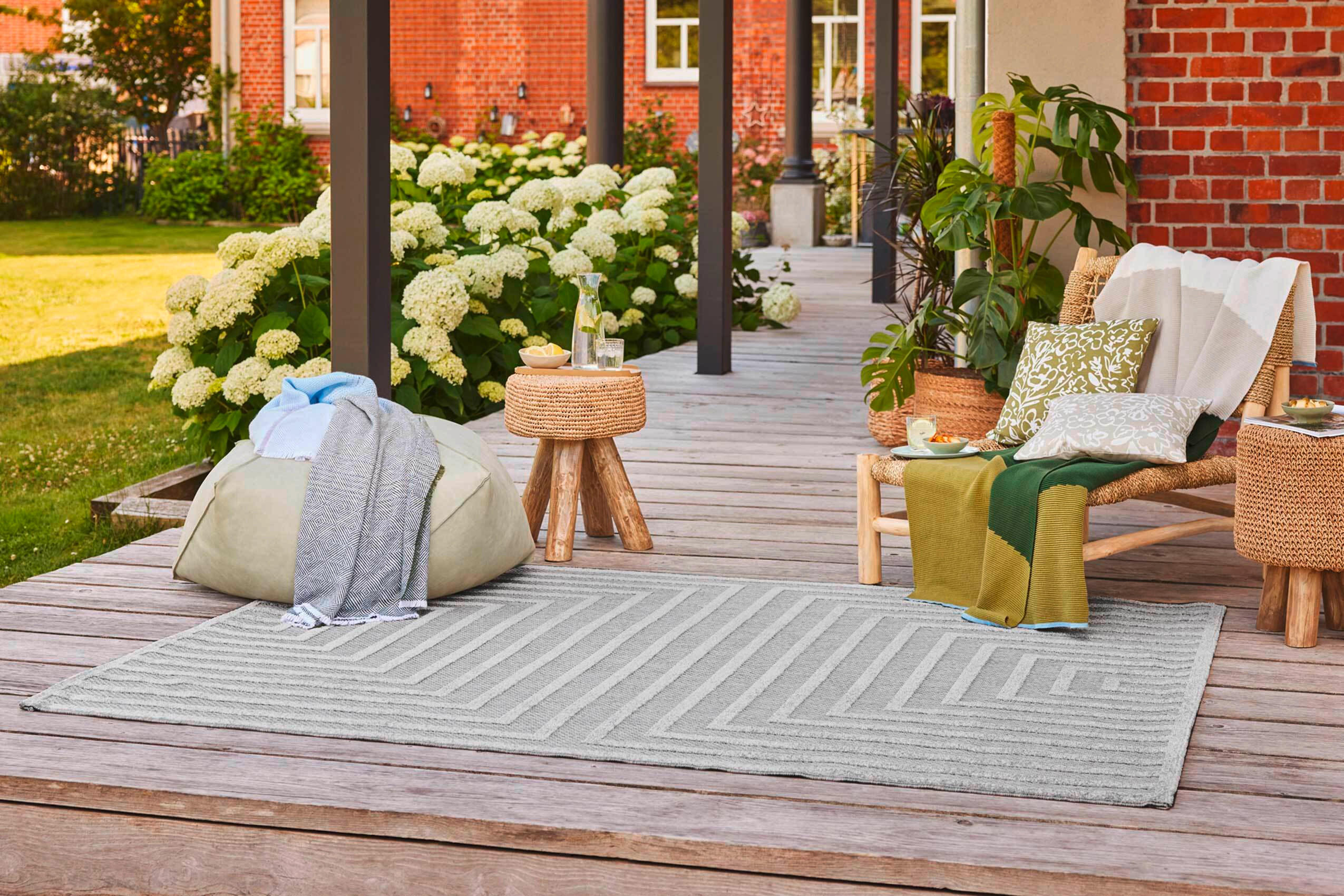 OUTDOORTEPPICH 80/150 cm Carolina Silberfarben  - Silberfarben, Design, Textil (80/150cm) - Esprit