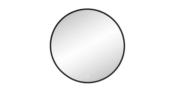 BADEZIMMERSPIEGEL 80/80/3 cm  - Schwarz, KONVENTIONELL, Glas/Metall (80/80/3cm) - Xora