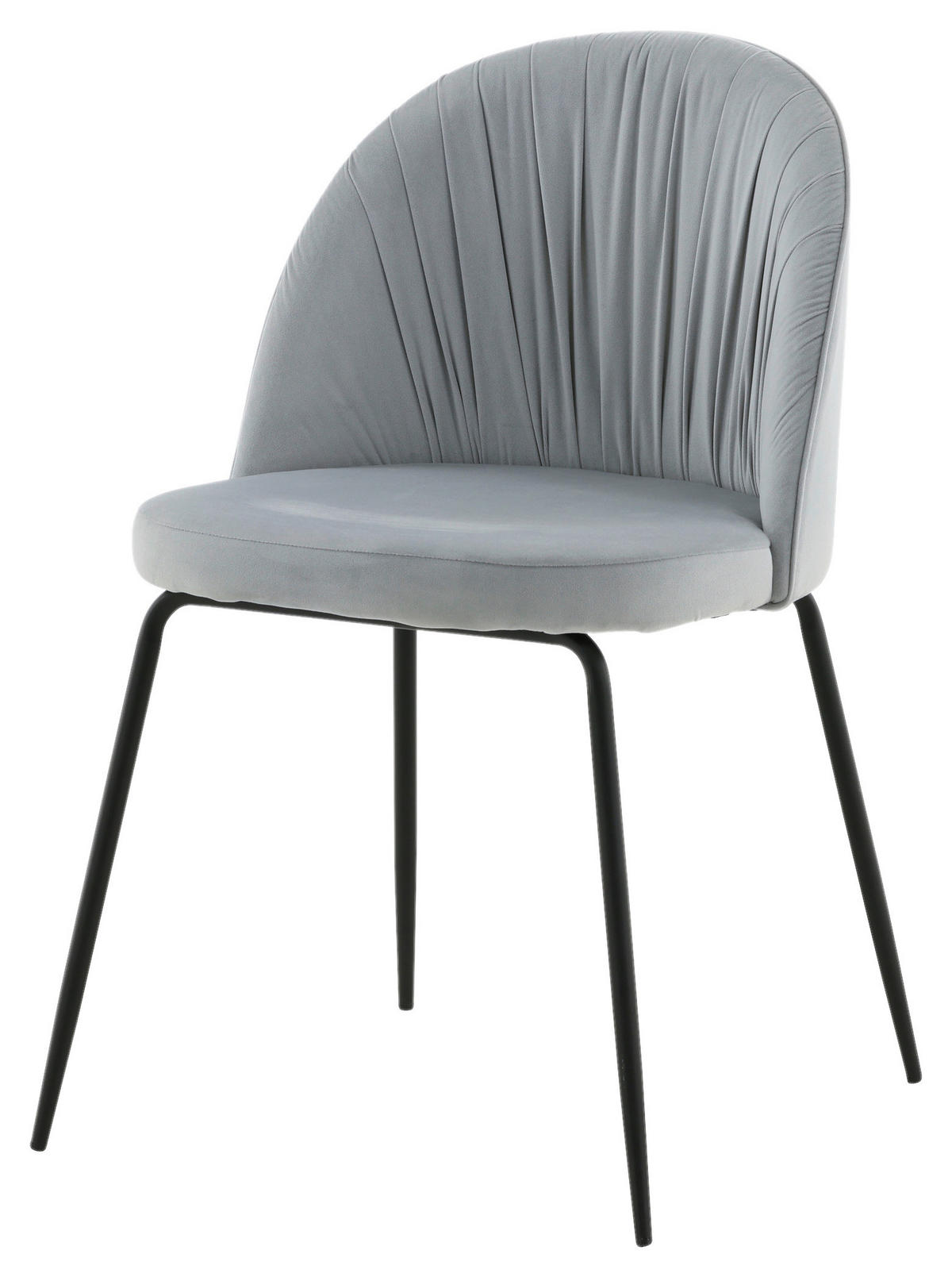 STUHL-SET  in Stahl  - Hellgrau, Design, Textil/Metall (49/79.5/50cm) - Livetastic