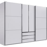 SCHWEBETÜRENSCHRANK in Weiss  - Chromfarben/Weiss, Modern, Holzwerkstoff/Metall (300/216/65cm) - MID.YOU