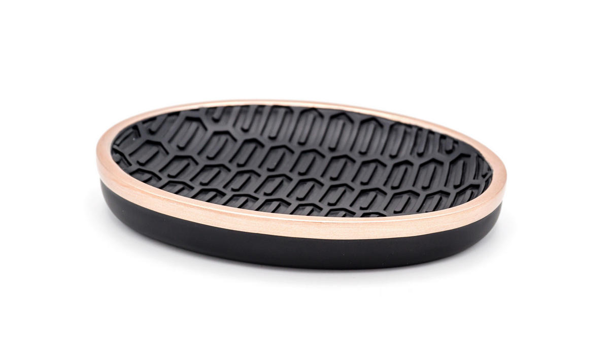 SEIFENSCHALE Kunststoff  - Schwarz/Kupferfarben, Basics, Kunststoff (13/2/10cm) - Sadena