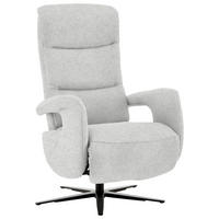 RELAXSESSEL in Textil Ecru  - Ecru/Schwarz, Design, Textil/Metall (71/112/83cm) - Beldomo Style