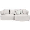 ECKSOFA in Bouclé Hellrosa  235/166 cm  - Sandfarben/Hellrosa, MODERN, Kunststoff/Textil (235/166cm) - Hom`in