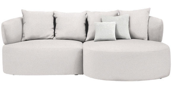 ECKSOFA in Bouclé Hellrosa  - Sandfarben/Hellrosa, MODERN, Kunststoff/Textil (235/166cm) - Hom`in