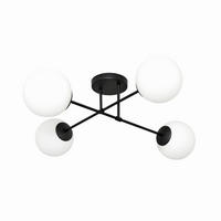 DECKENLEUCHTE    76/76/26 cm  - Schwarz, Design, Metall (76/76/26cm)