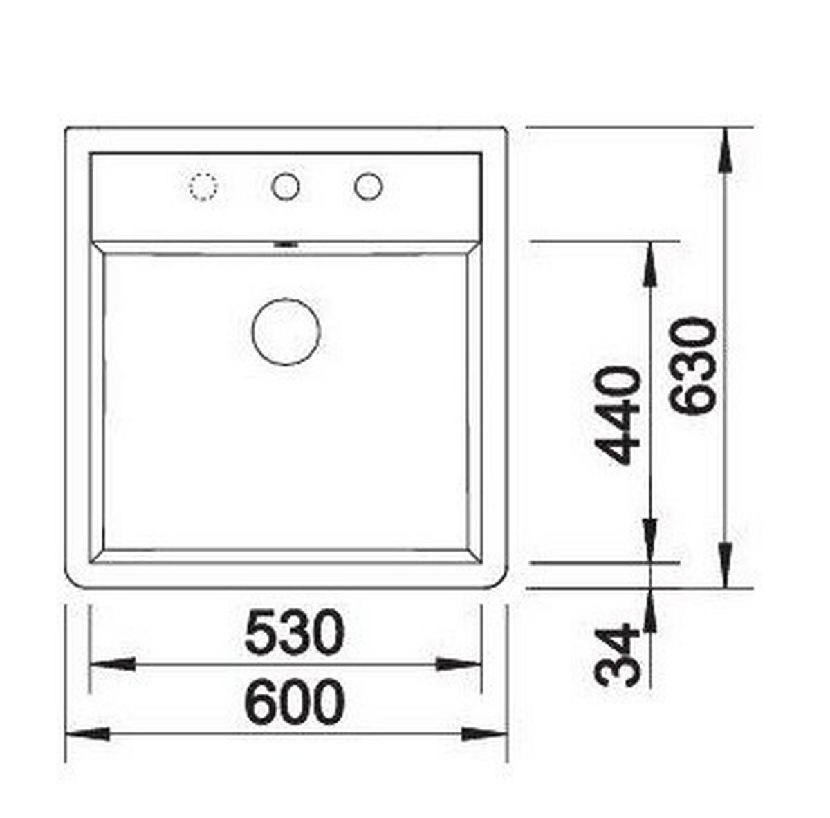 SPÜLE 514501  - Weiß, Basics, Keramik (60/22,7/63cm) - Blanco