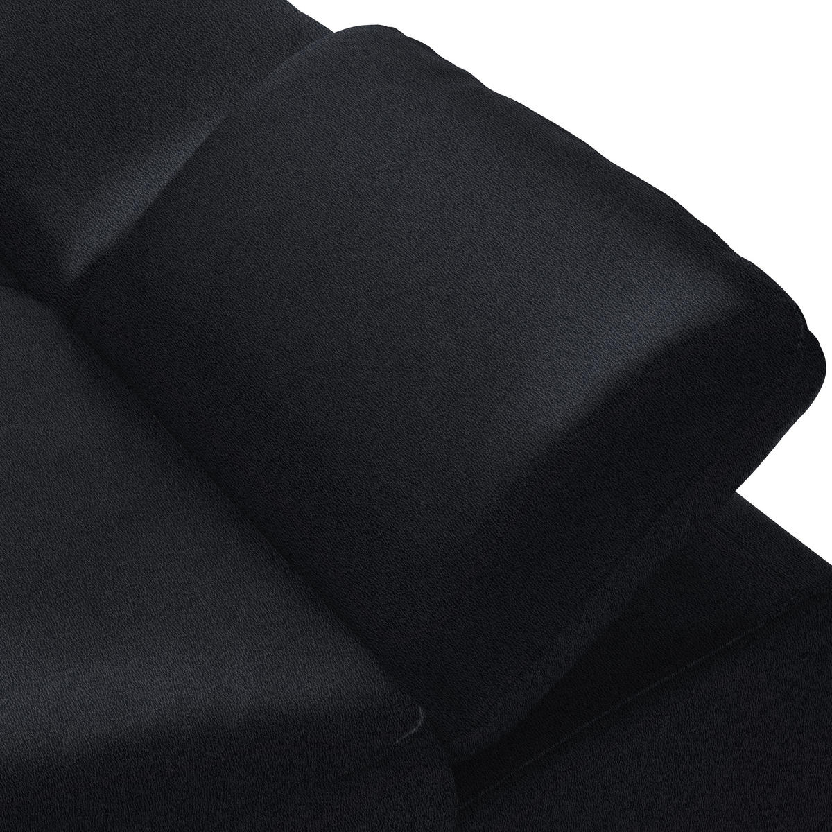 ECKSOFA in Echtleder Schwarz  286/183 cm  - Schwarz, Design, Leder/Metall (286/183cm) - Celina Home