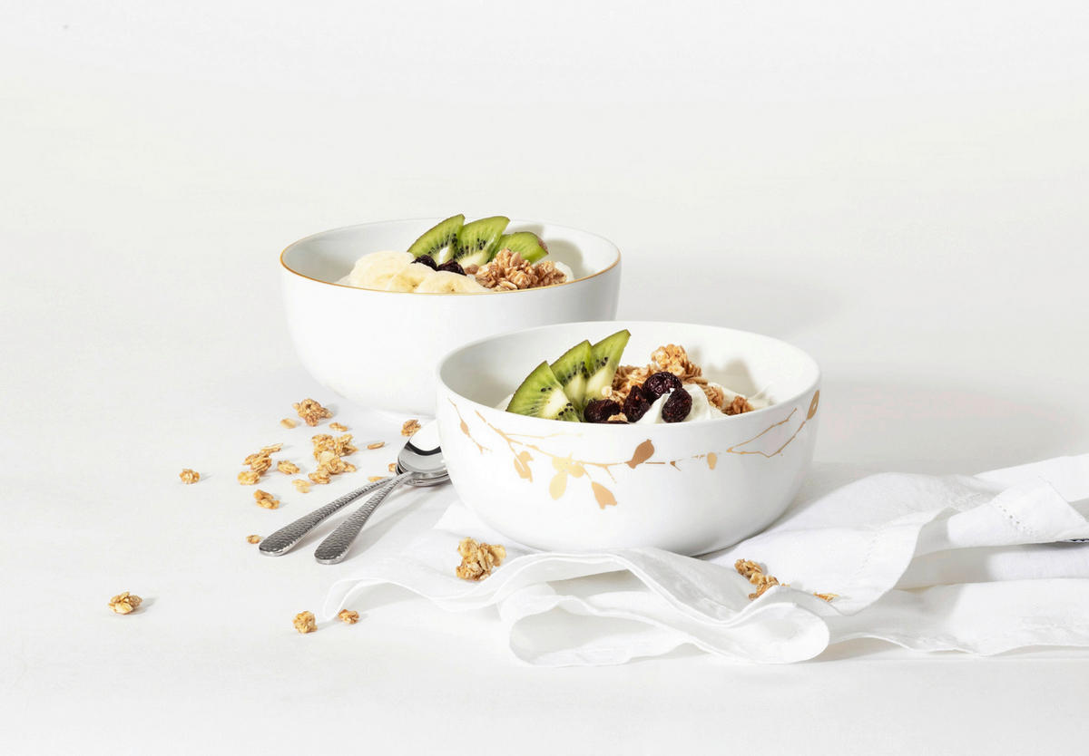 MISKA NA MÜSLI porcelán keramika 15 cm - bílá/barvy zlata, Basics, keramika (15cm) - Seltmann Weiden