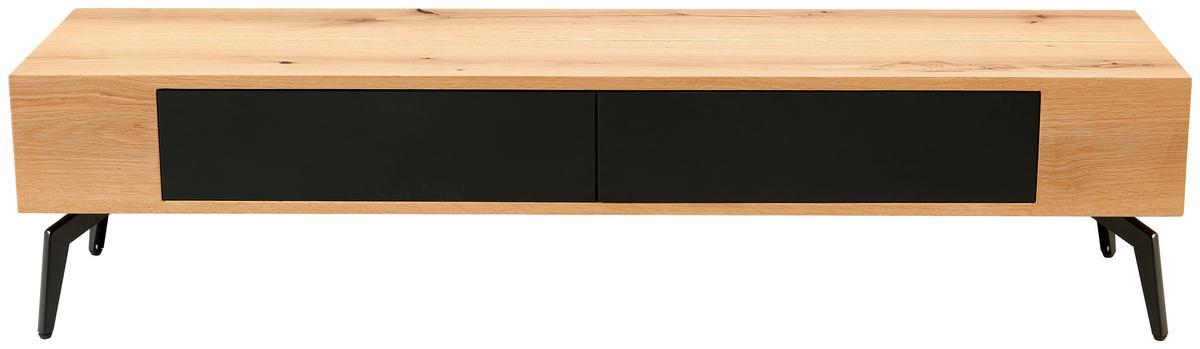 LOWBOARD  in 160/38/40 cm  - Schwarz/Naturfarben, Design, Holz/Metall (160/38/40cm) - Livetastic