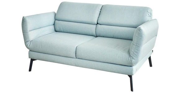 2-SITZER-SOFA in Flachgewebe Blau  - Blau/Schwarz, Design, Textil/Metall (178-226/83-113/96-177cm) - Dieter Knoll