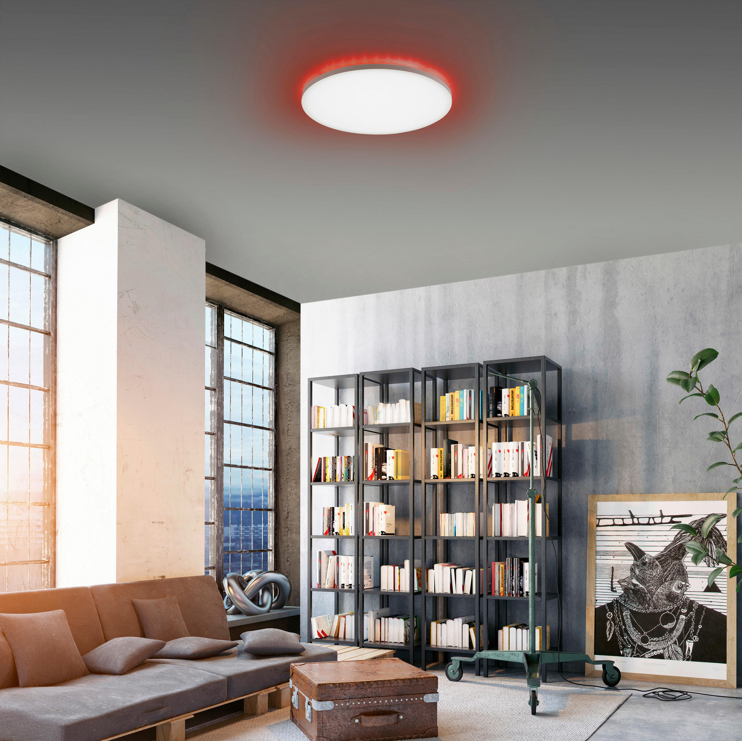 LED-DECKENLEUCHTE Gustav 42/42/2,9 cm   - Weiß, Design, Kunststoff/Metall (42/42/2,9cm)