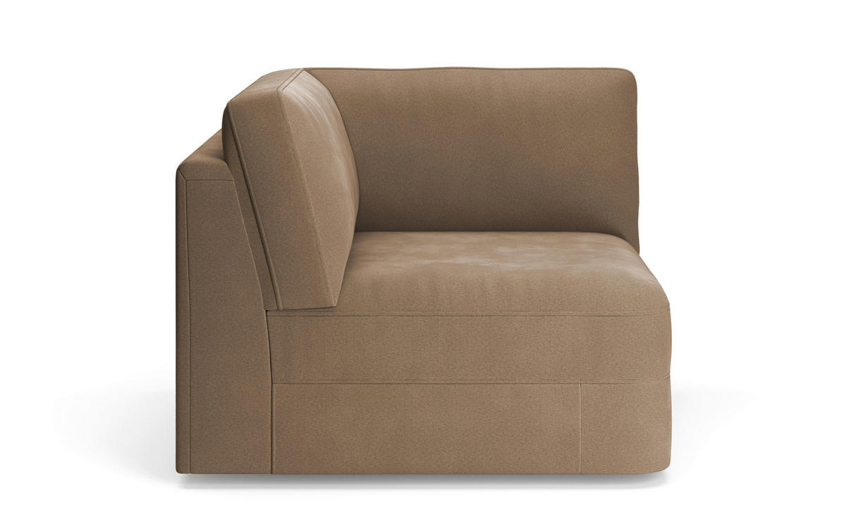 ECKELEMENT FABIO E Mikrofaser  - Schwarz/Braun, MODERN, Kunststoff/Textil (105/87/105cm) - Sit & More