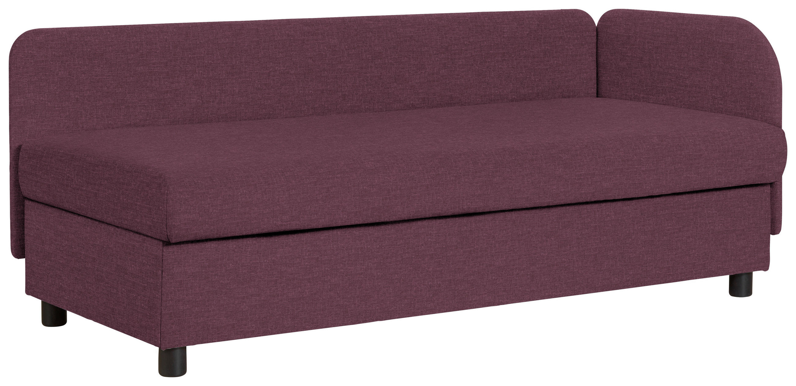 LIEGE in Dunkelrot  - Wengefarben/Dunkelrot, MODERN, Holz/Textil (206/80/94cm) - Joka
