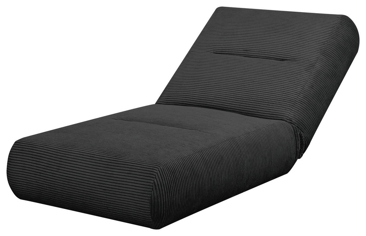 SCHLAFSESSEL in Cord Schwarz  - Schwarz, Design, Textil (81/88/160cm) - Livetastic