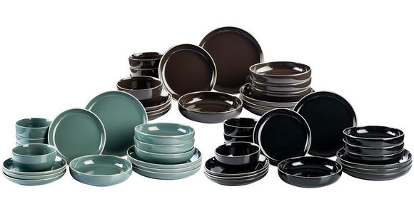 KOMBISERVICE Bastia azzurro 16-teilig  - Blau, Trend, Keramik - Novel