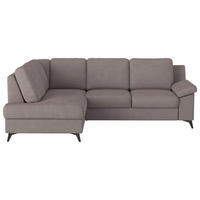 ECKSOFA Flachgewebe Taupe  - Taupe/Schwarz, Konventionell, Textil/Metall (170/242cm) - Cotta