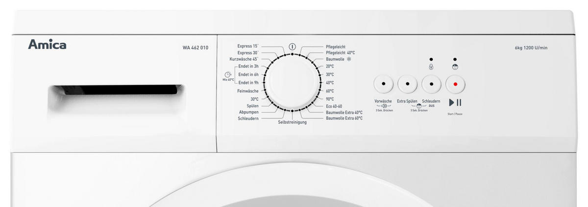 WASCHMASCHINE WA 462 010   - Weiß, Basics, Kunststoff/Metall (59,5/85,0/40,0cm) - Amica