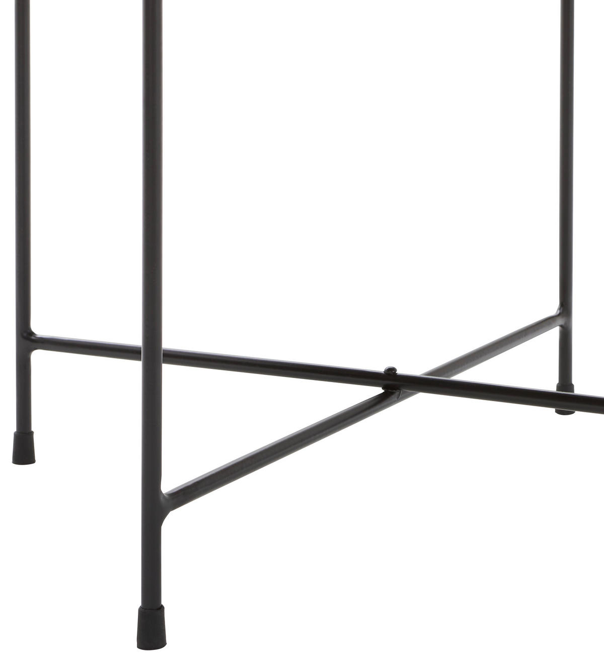 COUCHTISCH 50/50/45 cm quadratisch Weiß, Schwarz  - Schwarz/Weiß, Design, Stein/Metall (50/50/45cm) - Livetastic