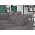 ECKSOFA in Chenille Graubraun  - Graubraun/Schwarz, KONVENTIONELL, Textil/Metall (200/281cm) - Carryhome