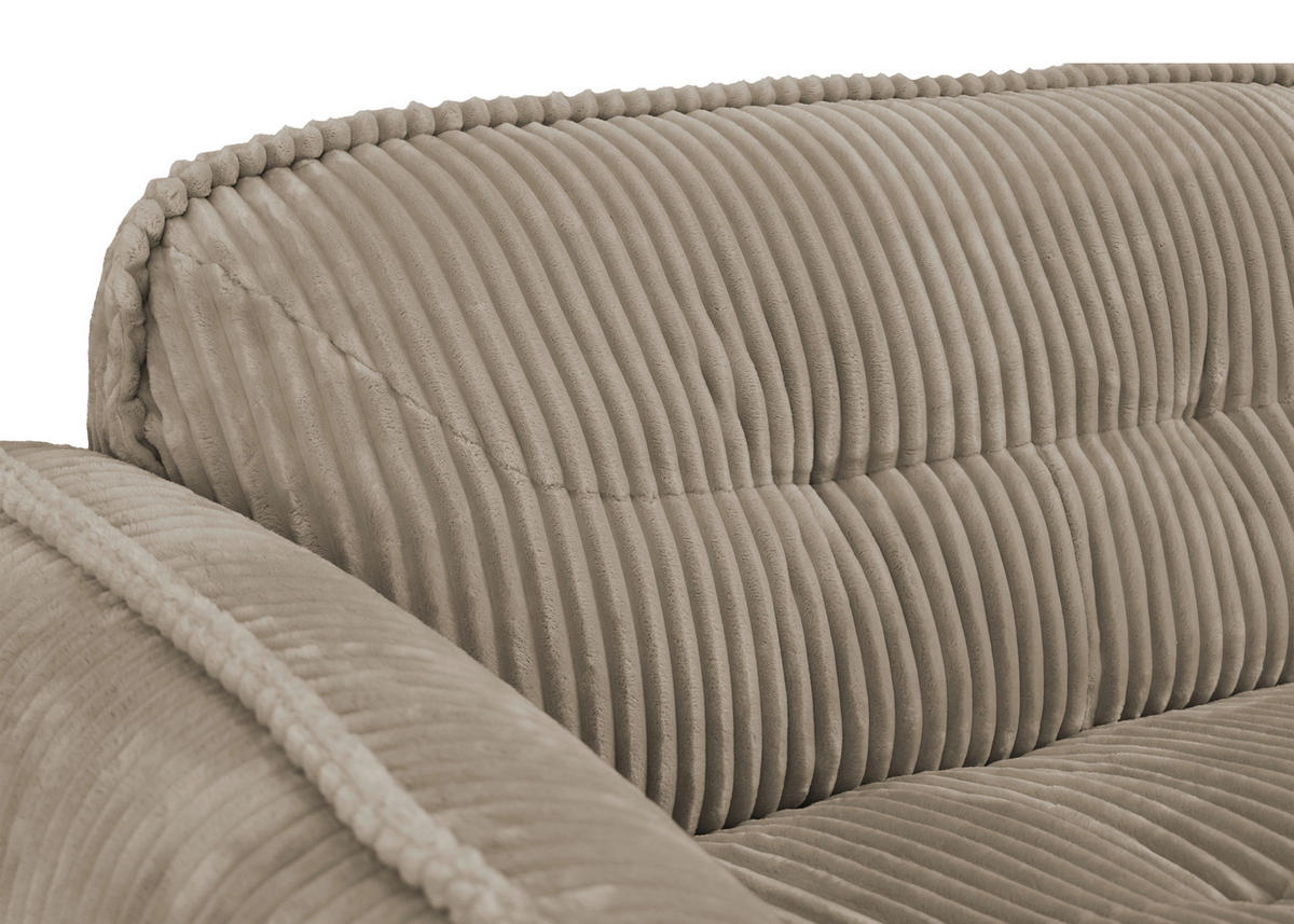 XXL-SESSEL - Beige/Schwarz, MODERN, Kunststoff/Textil (182/87/184cm) - Trendmanufaktur