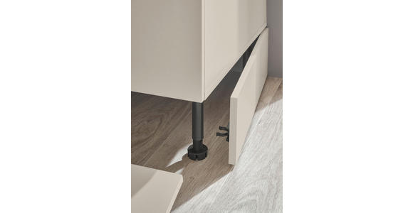 KÜCHENLEERBLOCK in Kaschmir - Kaschmir/Schwarz, Basics, Holzwerkstoff/Metall (220/211/60cm) - Xora