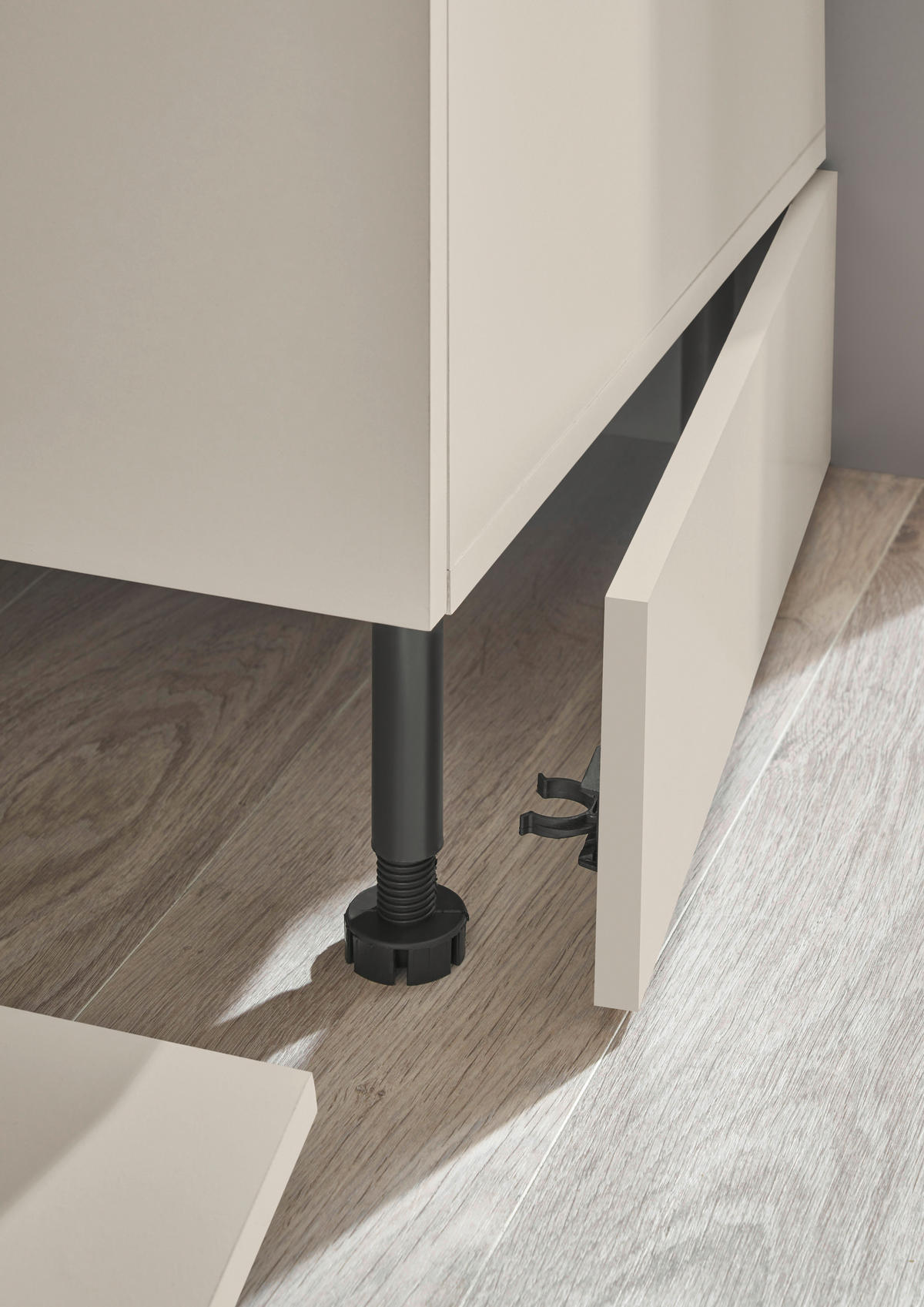 KÜCHENLEERBLOCK   in Kaschmir  - Kaschmir/Schwarz, Basics, Holzwerkstoff/Metall (220/211/60cm) - Carryhome