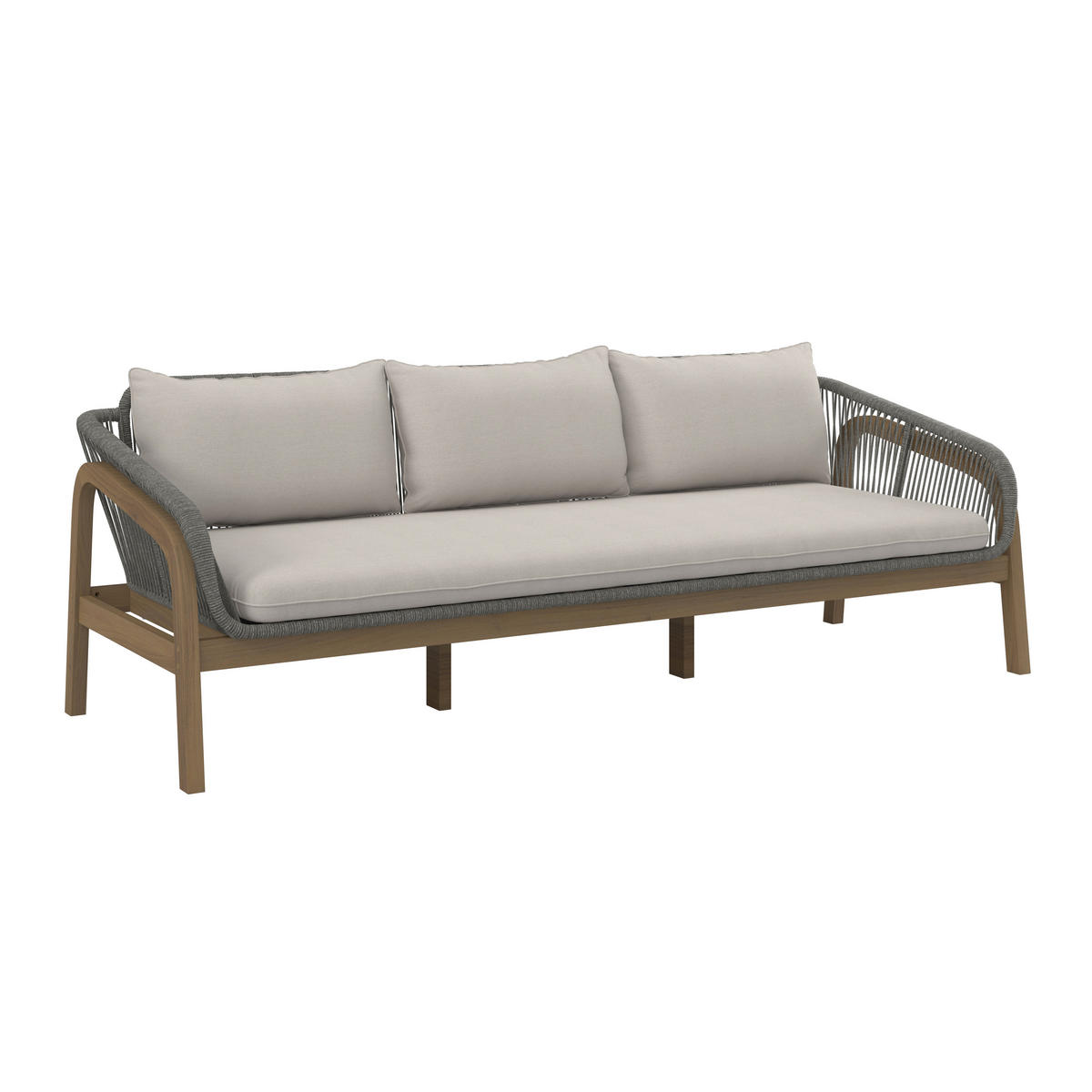 LOUNGE GARNITURA   drvo, metal, tekstil  smeđa, bež    - prirodne boje/bež, Moderno, drvo/metal - Ambia Garden