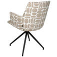 ARMLEHNSTUHL  in Eisen Jacquard  - Taupe/Schwarz, Design, Textil/Metall (59/89,5/63cm) - Novel