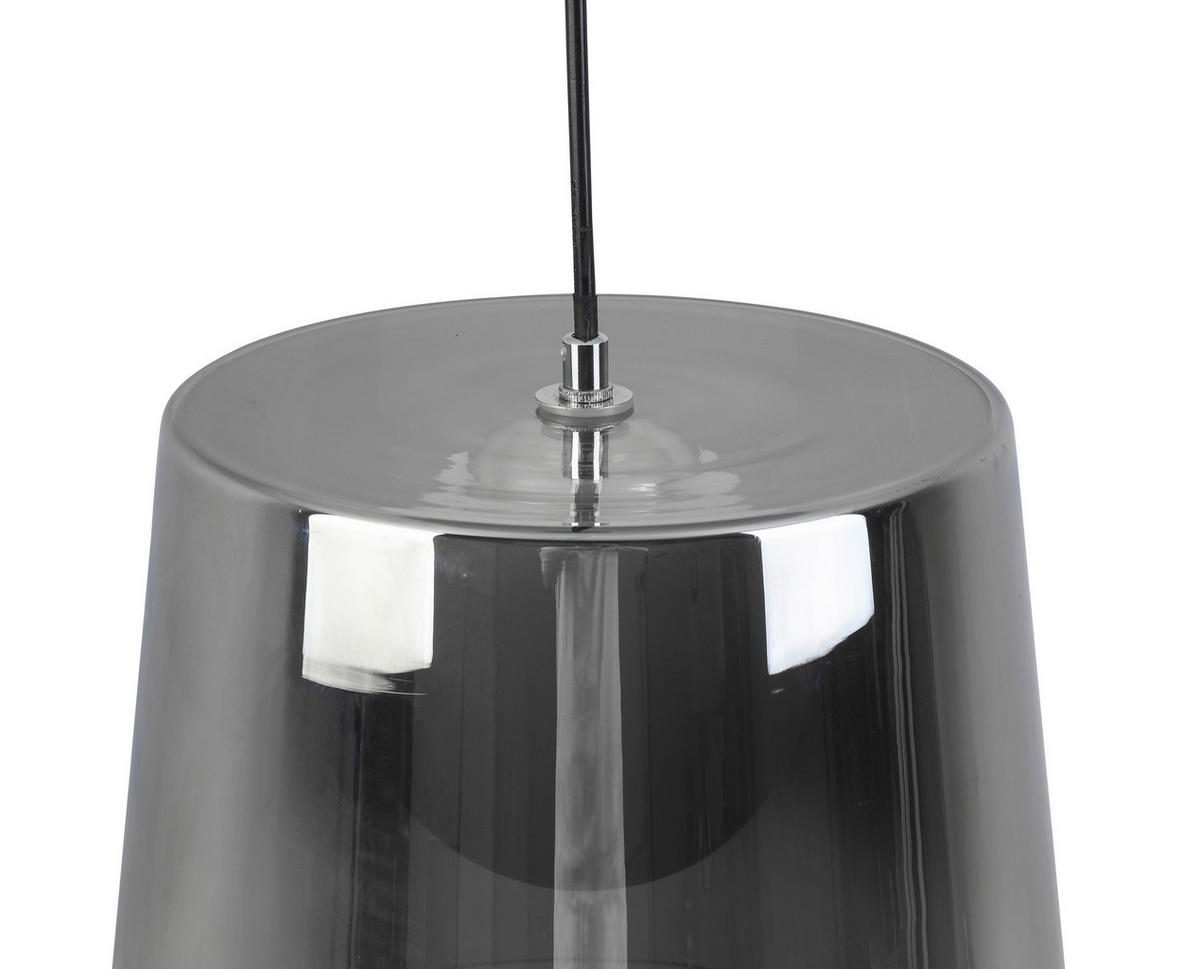 LED-HÄNGELEUCHTE 27/22-120 cm  - Chromfarben/Schwarz, LIFESTYLE, Glas/Metall (27/22-120cm) - Dieter Knoll