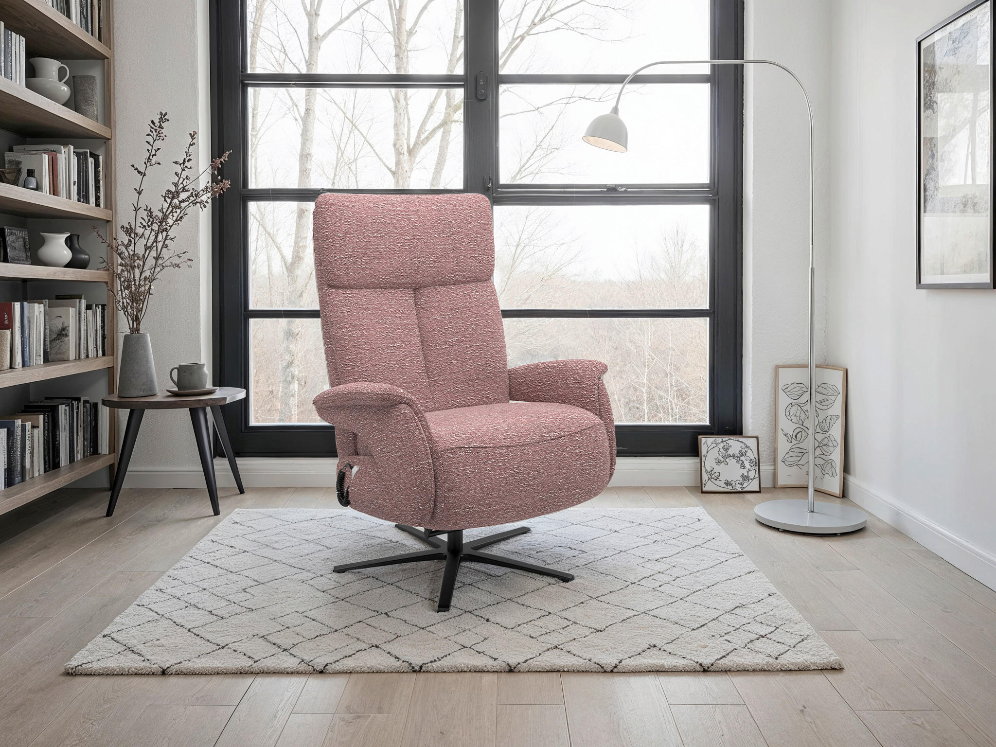 Sit & More RELAXAČNÉ KRESLO, textil, baklažánová.