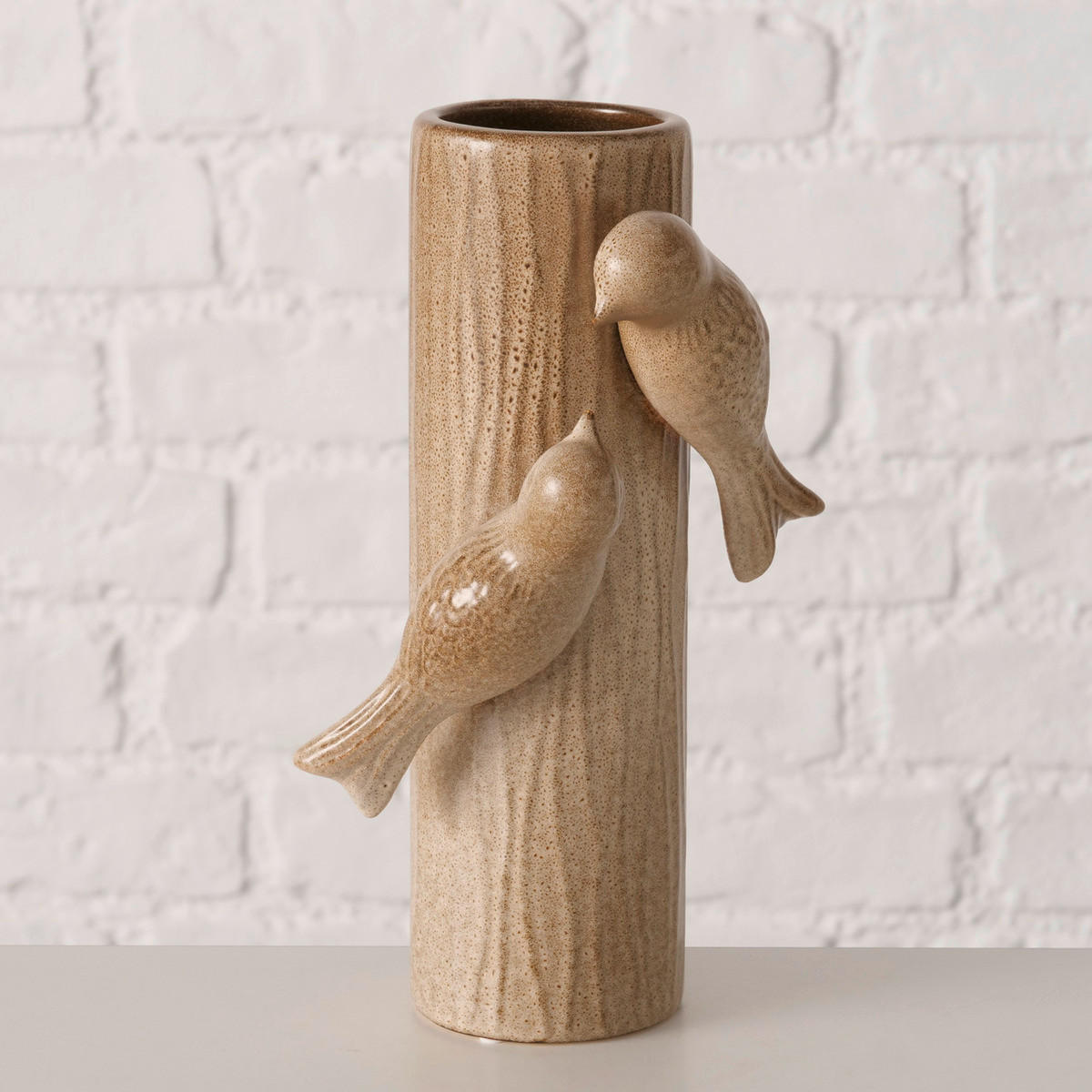 VASE  - Braun, Basics, Keramik (20,5/14/10cm)