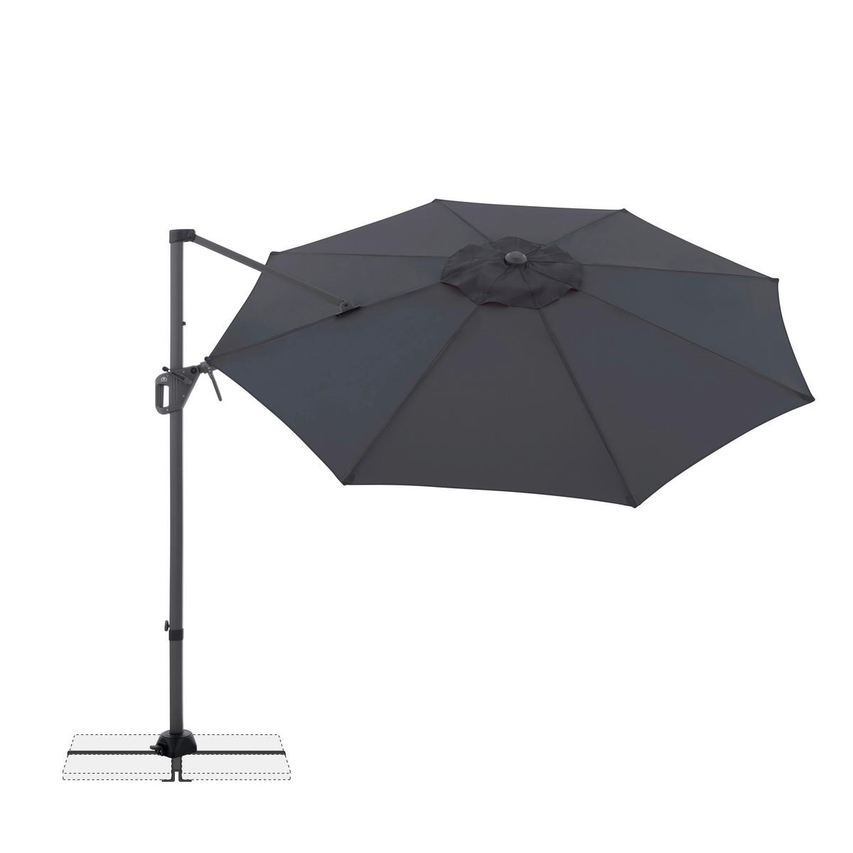 AMPELSCHIRM 310 cm Anthrazit  - Anthrazit, Basics, Textil/Metall (310cm) - Doppler