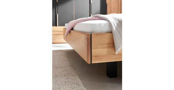 BETTANLAGE 180/200 cm  in Anthrazit, Wildeiche  - Wildeiche/Anthrazit, Natur, Holz (180/200cm) - Valnatura