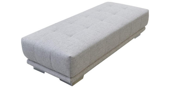 HOCKER Chenille Hellgrau  - Chromfarben/Hellgrau, Design, Textil (168/40/72cm) - Xora