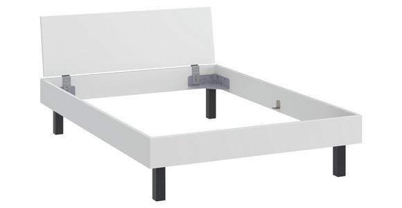 BETT 140/200 cm  in Weiß  - Schwarz/Weiß, Design, Holzwerkstoff/Metall (140/200cm) - Xora