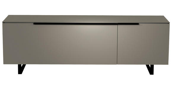 LOWBOARD Grau, Schwarz  - Schwarz/Grau, Design, Glas/Holzwerkstoff (160/51/45cm) - Moderano