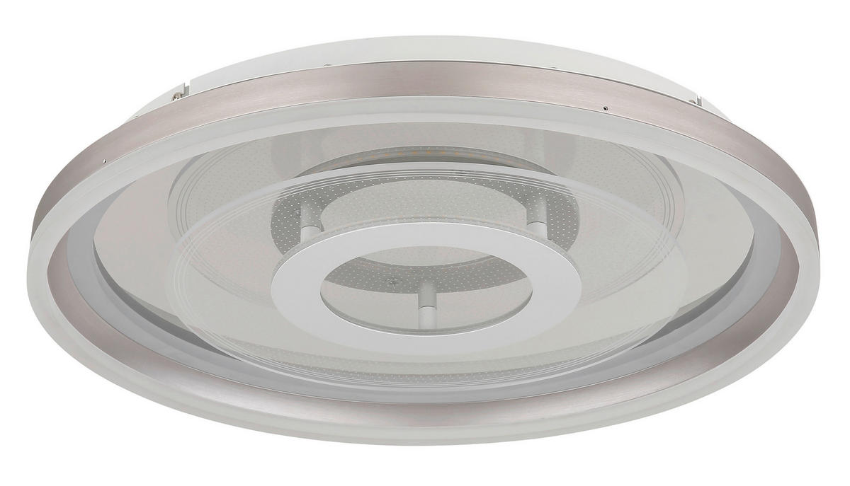 LED-DECKENLEUCHTE Adela 50/7 cm  - Sandfarben/Champagner, Design, Kunststoff/Metall (50/7cm) - Globo