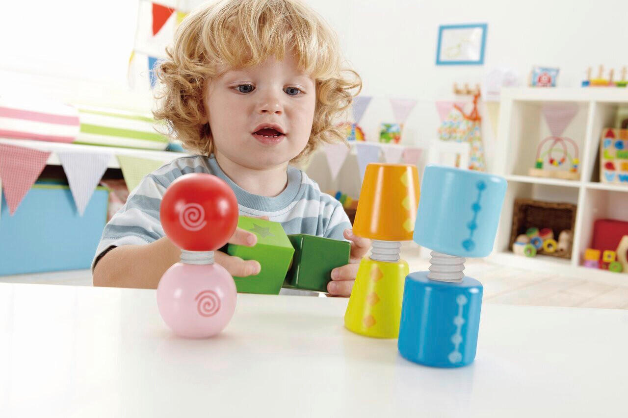 KONSTRUKTIONSSPIELZEUG - Pink/Gelb, Basics, Holz/Kunststoff (0,4kg) - Hape