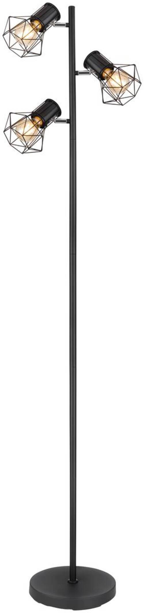 STEHLEUCHTE 30,5/25/161 cm    - Schwarz, Basics, Metall (30,5/25/161cm) - Globo