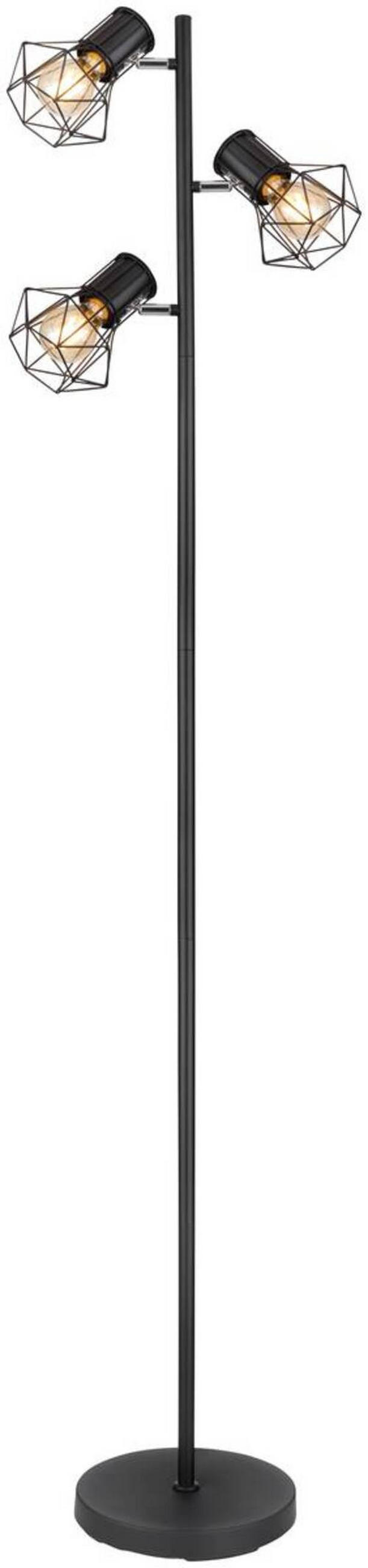 STEHLEUCHTE - Schwarz, Basics, Metall (30,5/25/161cm) - Globo