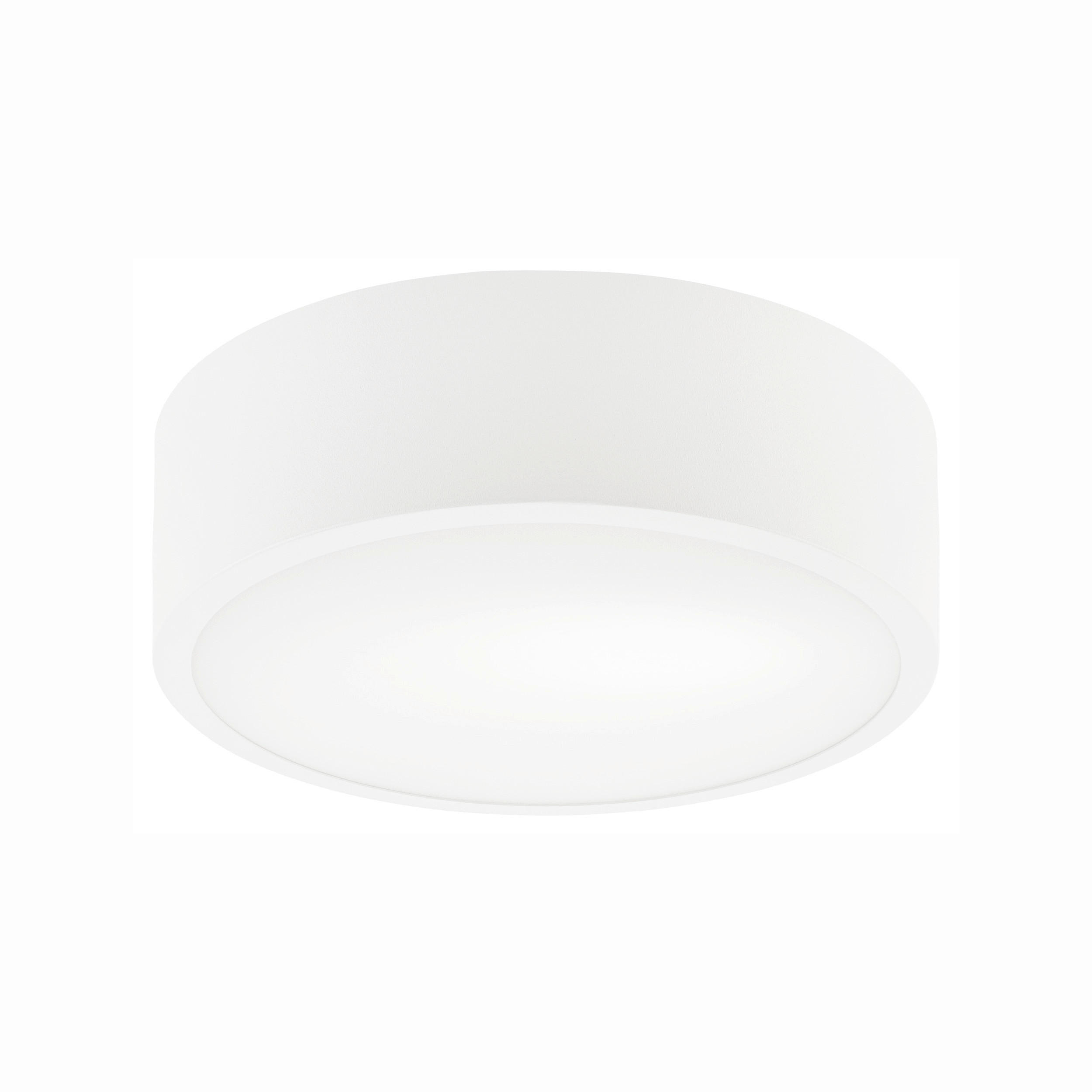 DECKENLEUCHTE  26/8 cm    - Weiß Hochglanz, KONVENTIONELL, Glas/Metall (26/8cm)